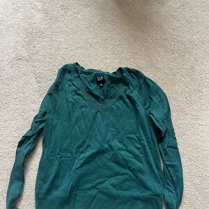 GAP Green V-Neck Sweater